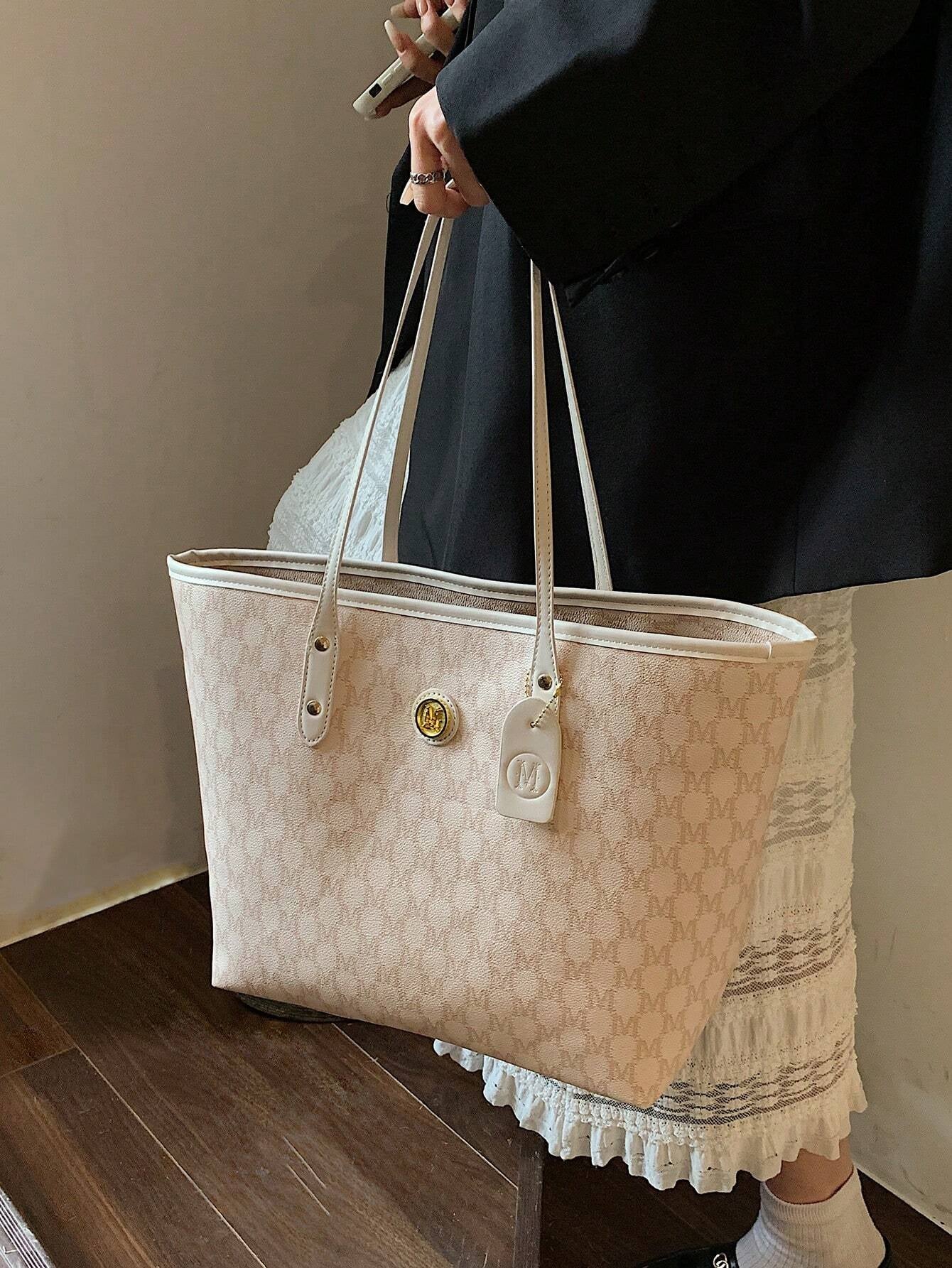 1Pc Bags, Handbags, High-Quality Bags, 2024 New Fashion Versatile Luxury Handbags, Shoulder Bags, Large-Capacity Office Shoulder Bags, Suitable For, Giving Gifts to Girlfriends, Shopping, Dating, Traveling and Playing, Work and Other Scenes., Eye-Catching Work Bags for Women