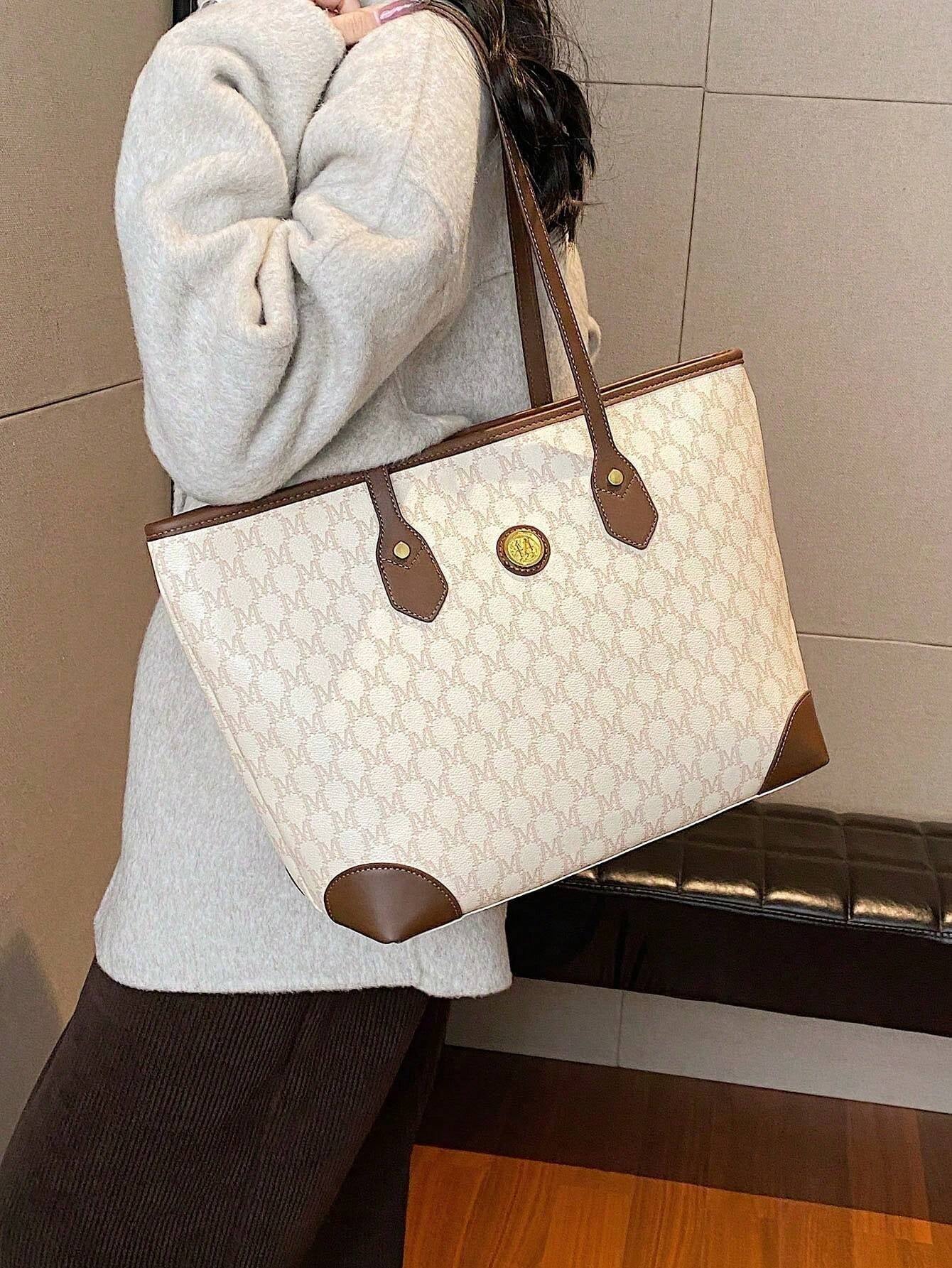 1Pc Bags, Handbags, High-Quality Bags, 2024 New Fashion Versatile Luxury Handbags, Shoulder Bags, Large-Capacity Office Shoulder Bags, Suitable For, Giving Gifts to Girlfriends, Shopping, Dating, Traveling and Playing, Work and Other Scenes.