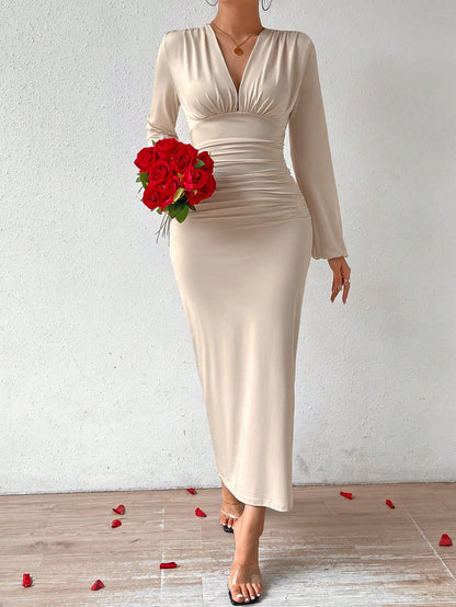 Firerie Elegant Women Party V-Neck Leopard Print Ruched Puff Sleeve Dress, Fall Homecoming Dresses Fall Women Dresses Vintage Dress Mexican Dress Puff Sleeve Dress,White Graduation Dress