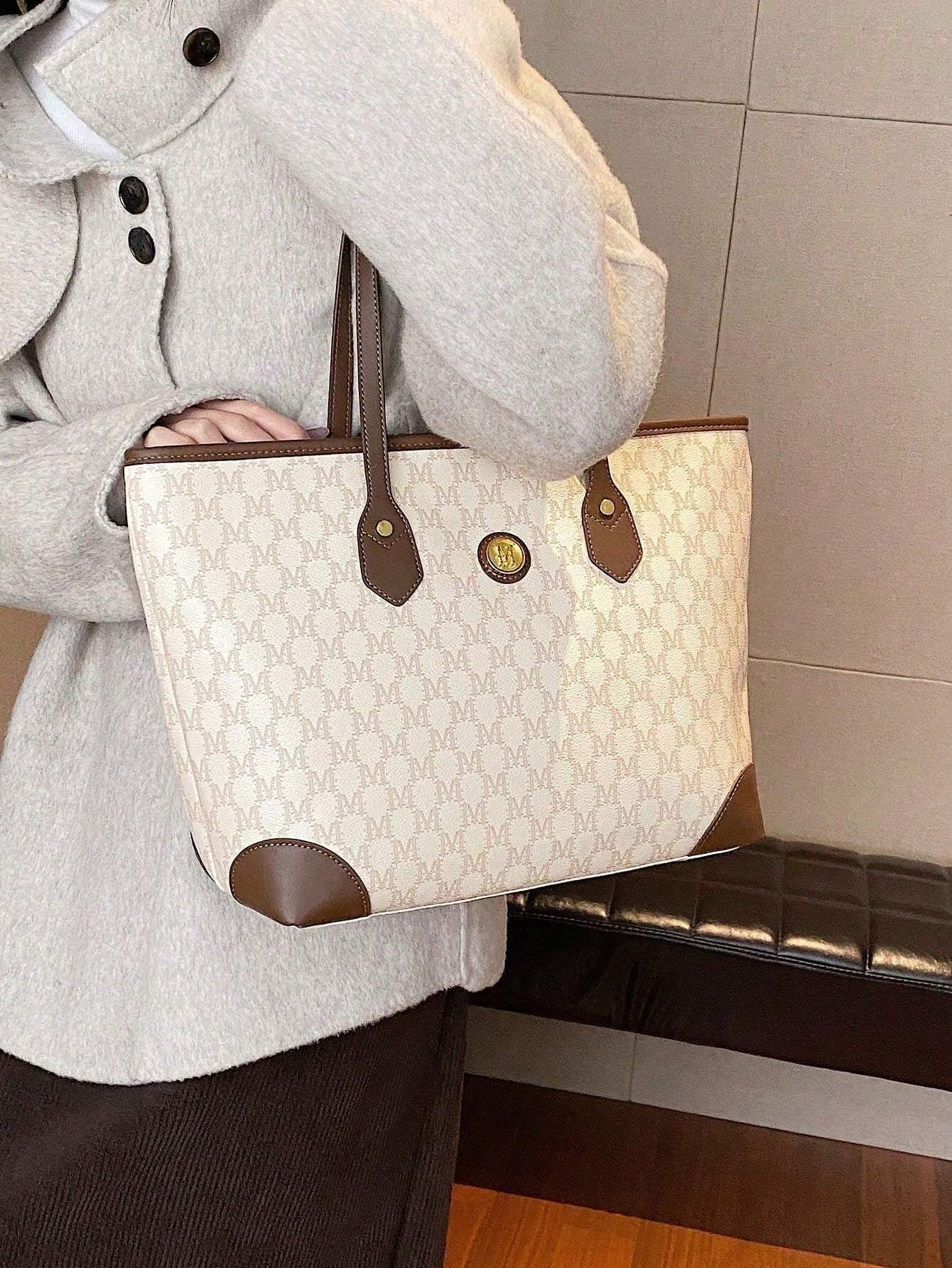 1Pc Bags, Handbags, High-Quality Bags, 2024 New Fashion Versatile Luxury Handbags, Shoulder Bags, Large-Capacity Office Shoulder Bags, Suitable For, Giving Gifts to Girlfriends, Shopping, Dating, Traveling and Playing, Work and Other Scenes.