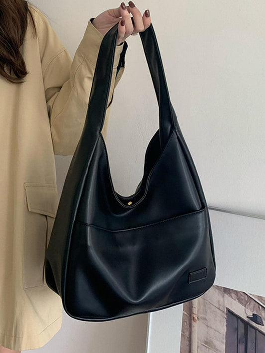 Snap Button Hobo Bag for Teen Girls Women College Students, Rookies & White-Collar Workers Perfect for Office, Work, Business, Commute Best Work Bag for Women Solid Color Hobo Bag, Simple PU Leather Tote Bag, Large Capacity Handbag for School Work, Business Casual Bag for Women, Pefect for Office, Business and Work, Minimalist Style Women Bag, Business Casual Woman Bag Pefect for Office Business and Work, Eye-Catching Work Bags for Women
